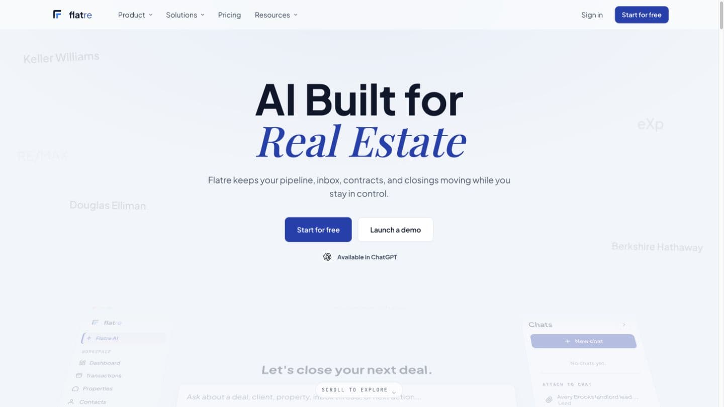 Flatre.ai product website
